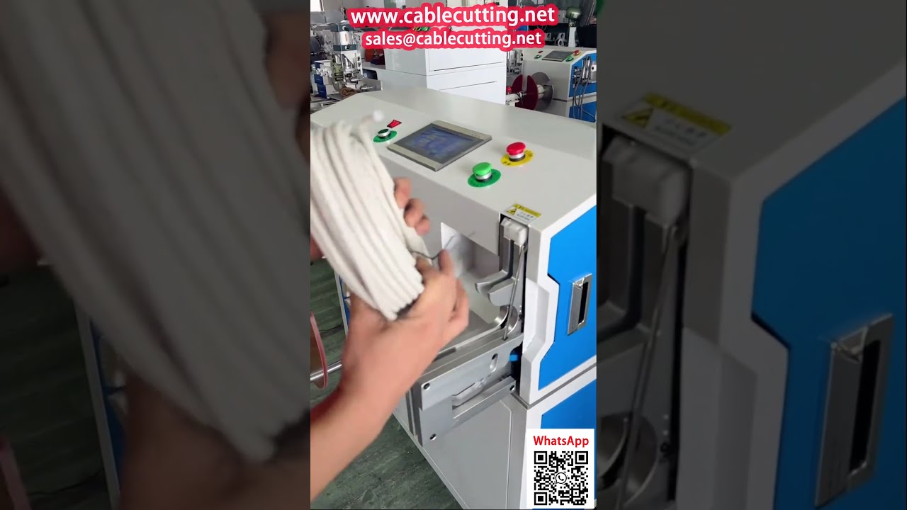 Coaxial Cable Rewinding and Counting Machine for Large to Small Spool Transfer