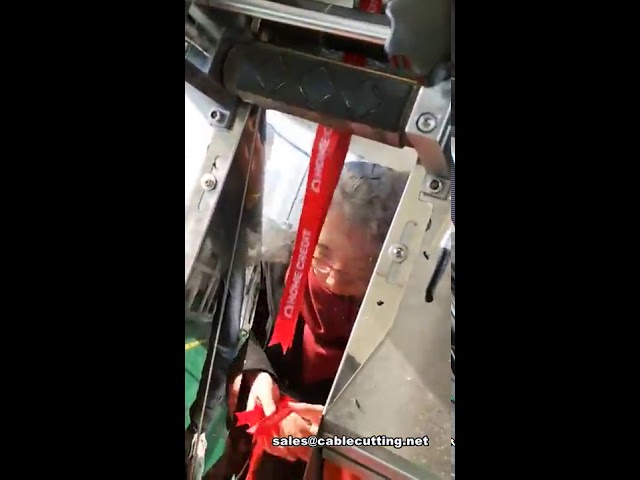 Ultrasonic Fishtail Shape Colorful Ribbon and Tape Cutting Machine