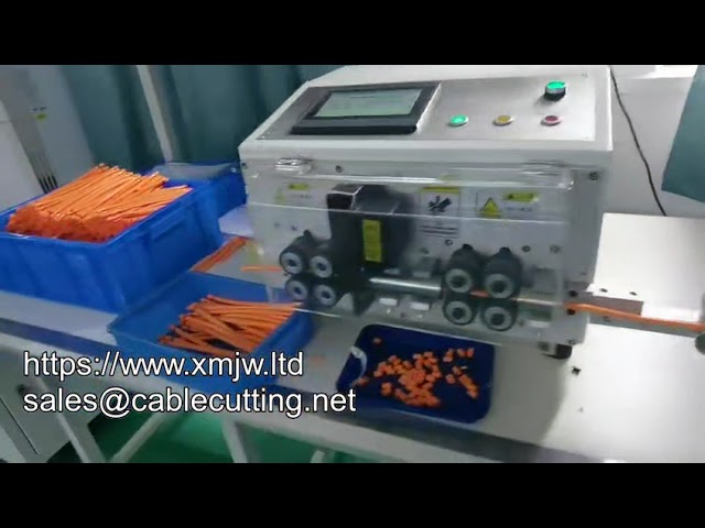 Fully Automatic Sheathed Wire 6-70 Square Mm Cable Cutting and Double-Head Stripping Machine