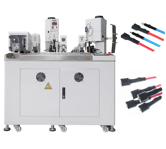 Auto Cable Double Side Crimp Heat Shrink - Automatic Wire Crimping Machine